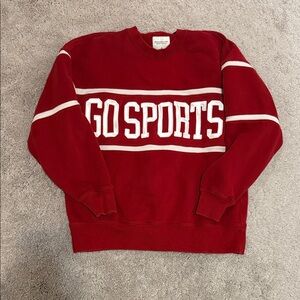A&F Red 'Go Sports' Sweater